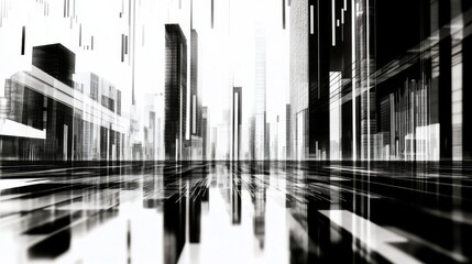 Fototapeta premium High Contrast 3D Market Analysis Visualization