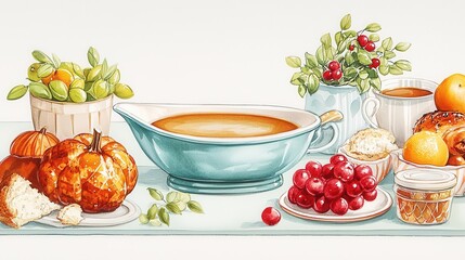 Thanksgiving cookbook cover from the 1950s