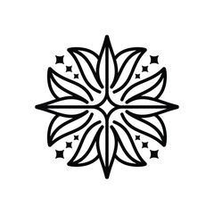 Flower Floral Spark Star Pattern Logo Design Inspiration