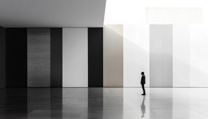 Obraz premium Minimalist and unique interior design in the house