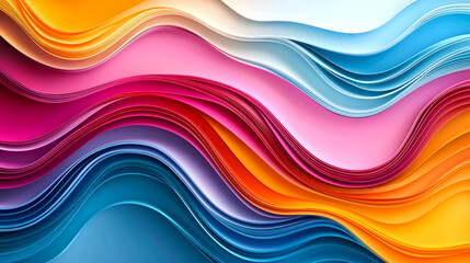 Fototapeta premium Abstract background of colorful wavy lines.