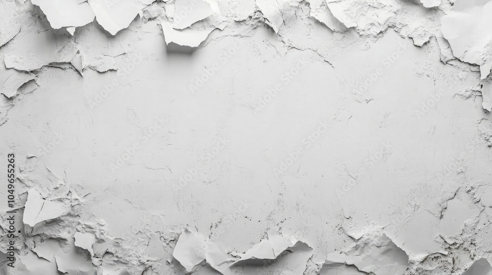 Poster white abstract cement wall background with paper texture, creating empty copy space