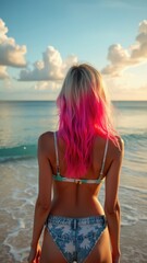Obraz premium woman on the beach