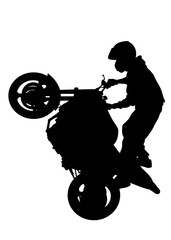 Old sport bike on white background