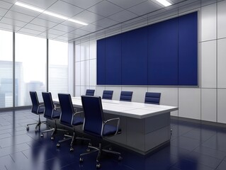Fototapeta premium Modern Conference Room Designed for Collaborative Business Meetings and Presentations