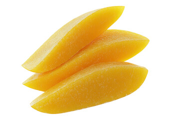 Photo of mango slices .Transparent background. Isolated PNG.