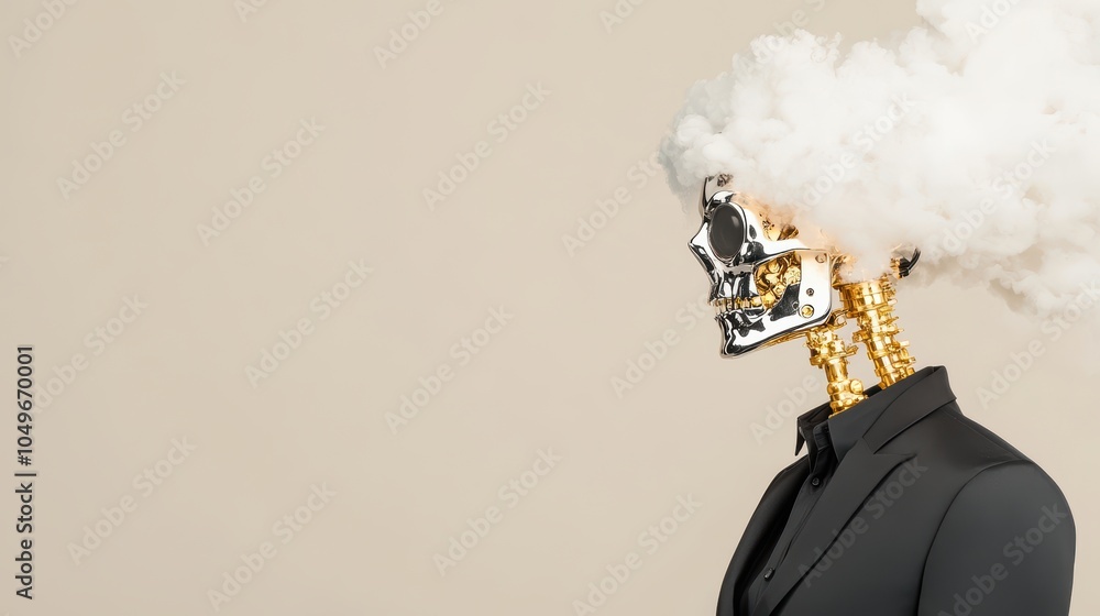 Poster a steam powered automaton, its movements jerky and unpredictable, creates a sense of unease and disr