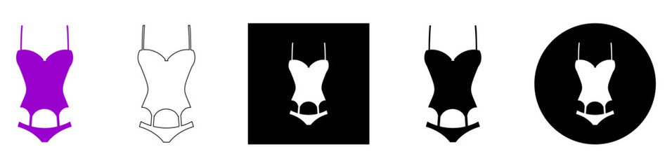 female lingerie vector pictogram sign icon symbol ui and ux design, glyphs and stroke line	
