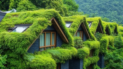 Fototapeta premium Green Roofs, Nature Integrated