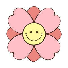 happy smile face flower