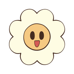 happy smile face flower