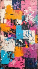 Fototapeta premium Old graffiti background