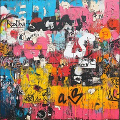 Fototapeta premium Old graffiti background