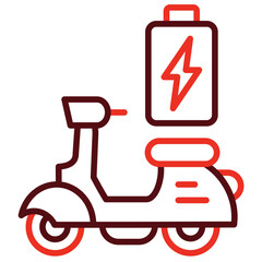 Electric Scooter Icon