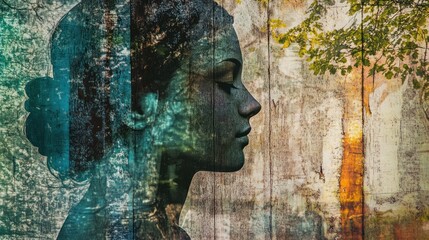 Woman's Face in Nature