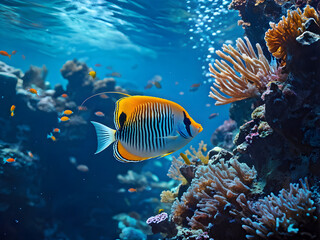 Obraz premium coral reef and fish