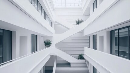 Fototapeta premium Elegant Modern Architecture with Skylight