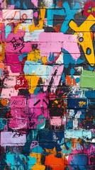 Fototapeta premium colorful graffiti on old wall