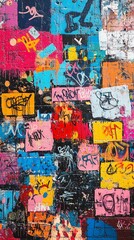 Fototapeta premium colorful graffiti on old wall