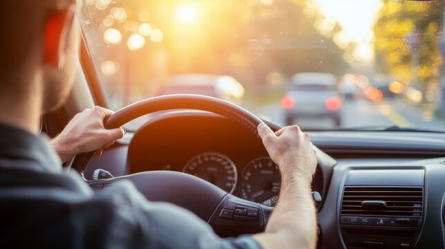 A driver attending a safe driving course promoting safe driving habits and responsible behavior on the road - Powered by Adobe