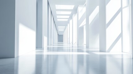 Obraz premium Tranquil Hallway: A Study in Minimalist Elegance