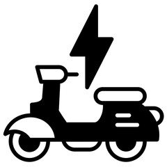 Electric Scooter Icon