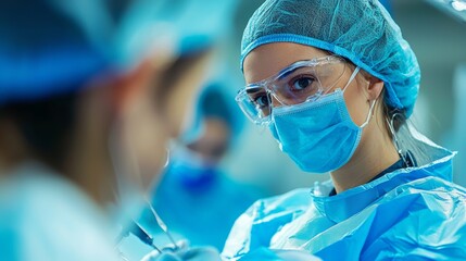 A surgeon consulting with a patient about a specialized surgery promoting precision medical care and successful outcomes