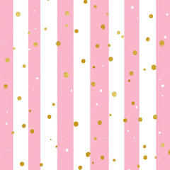 seamless pattern, Christmas, light pink stripe, white stripe, gold stripe, simple, cute