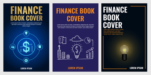 finance book cover design vector