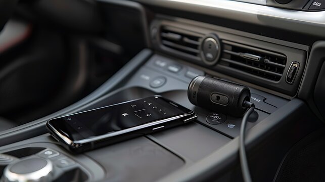 Using a smartphone with a bluetooth car adaptor to play music on the go