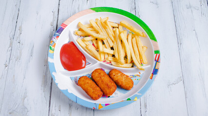 Chicken nuggets and fries