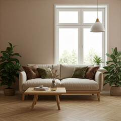 Fototapeta premium modern living room with sofa