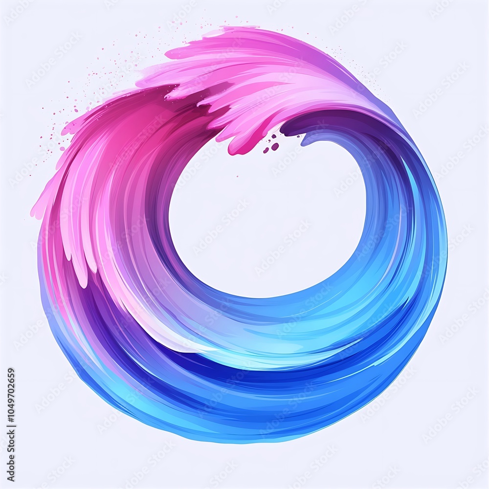 Poster dynamic wave with colorful abstract flowing patterns in motion