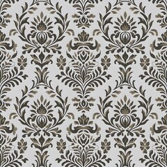 Elegant Floral Damask Wallpaper Seamless Design for Sophisticated Spaces