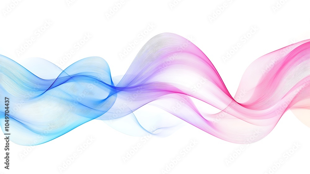 Poster elegant flowing light lines creating dynamic abstract vector background