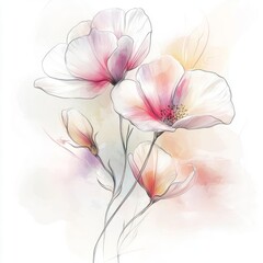 New trending Watercolor Flowers, Floral Watercolor, Botanical Art, Flower Painting, Colorful Flowers, Floral Wall Art, Watercolor Art, Botanical Illustration, Hand-Painted Flowers, Original Watercolor