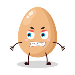 Obraz premium cute angry expression of chicken egg character