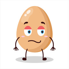 Obraz premium cute silent expression of chicken egg character