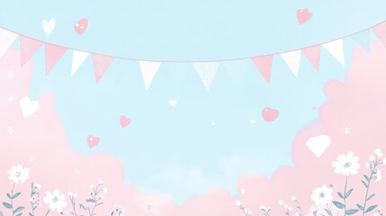 Pastel Skies and Floral Celebration