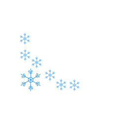 snowflake corner border decoration