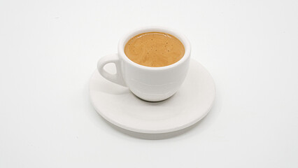 Espresso Shot on White Background
