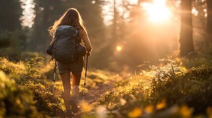 Adventurous Hike Through Serene Wilderness Landscape
