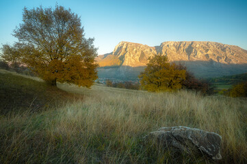 Rimetea Transylvania landscape on an autumn day, Romania.