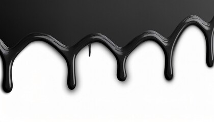 Dripping black paint on a white surface for a striking contrast and captivating visual impact