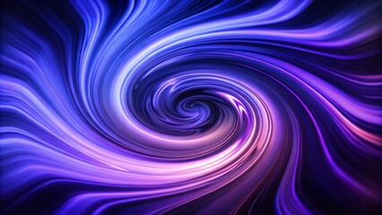 Neon glowing circle lines making a tunnel with a vanishing point. Color lights abstract motion. Speed effect. Colorful wave spiral curve. Black background. Chaos wavy texture. Parallel pattern