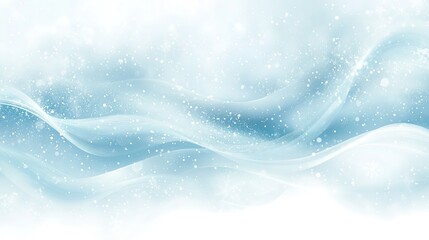 Ethereal blue waves with sparkling particles.