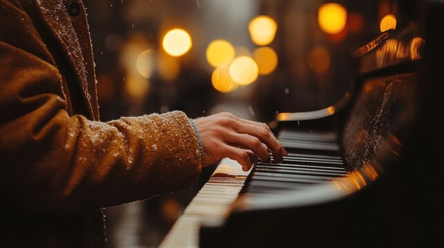 Pianists play music during big concerts