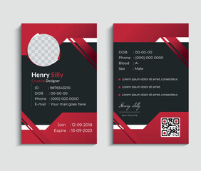 Business id card template with minimalist elements