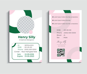 Business id card template with minimalist elements