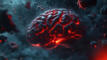 Infographic of Brain Activity During Stroke Event